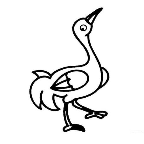 对水丹顶鹤国家保护黑白简笔画水墨丹顶鹤手绘仙鹤的最简单画法儿童画