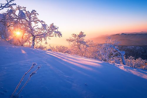 冬季雪龙顶风景