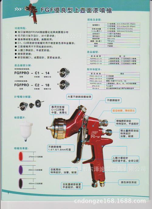 台湾弗莱柯fgf汽车专用高雾化喷漆枪 汽车油漆喷枪厂家直销
