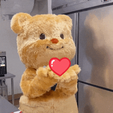 可爱黄油小熊透明gif表情包