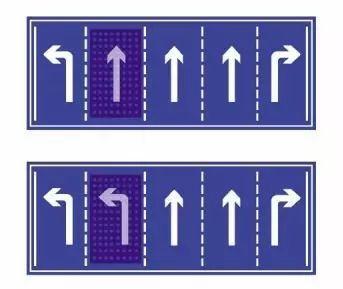 车道"司机不知道如何行走时,直接看信号灯分道指示牌,遵照行驶就可以