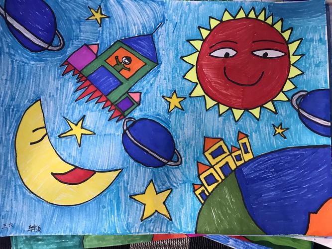 缤纷世界 手绘未来———保定市新市场小学三年级科幻画作品集