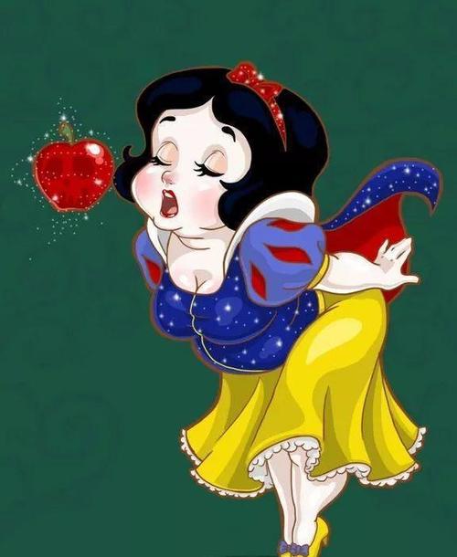 2,变成小胖子的迪士尼公主在墨西哥有一位名叫芙蓉的插画家,他将
