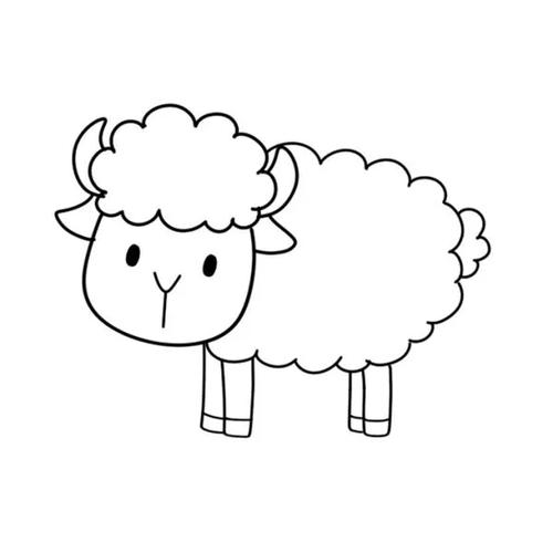 十二生肖简笔画之羊的画法