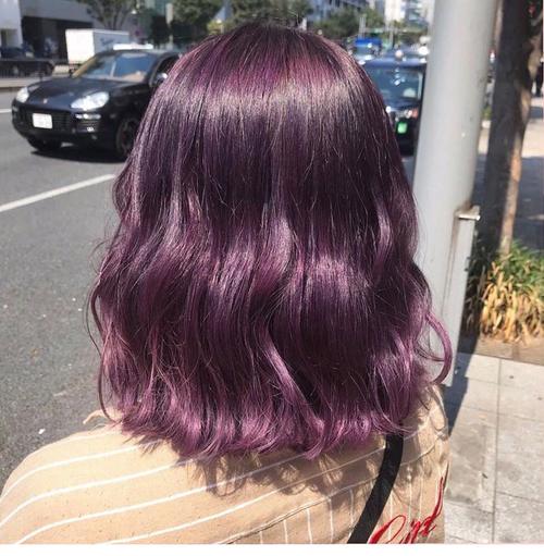 黑紫色染发剂2019流行色暗葡萄紫色染发膏女自己在家染发无需褪色