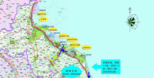除了这条纵向道路之外,江苏省还将加快建设沿海3市连接临海港区,城镇
