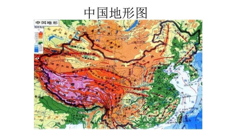 中国地形图ppt