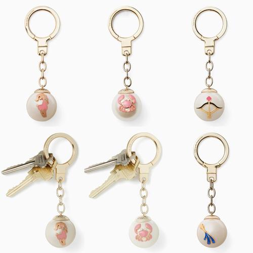 现货ks十二星座镀金珍珠珐琅情人节礼物挂件创意钥匙扣