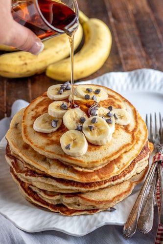 香蕉蛋清煎饼banana protein pancakes