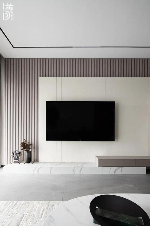 190㎡现代简约,黑白灰 原木质,时尚舒适好高级|电视墙|配色|木饰_网易
