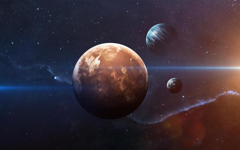 行星恒星和星系在无尽的宇宙元素这张由美国宇航局提供图片褐色唯美