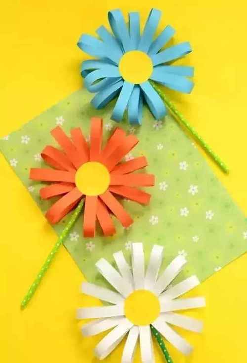 手工花朵制作方法(怎样制作手工花)小菊花【所需材料】卡纸,彩色折纸