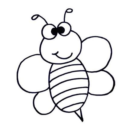 六步画出蜜蜂彩色儿童学画蜜蜂的画法教程简笔画