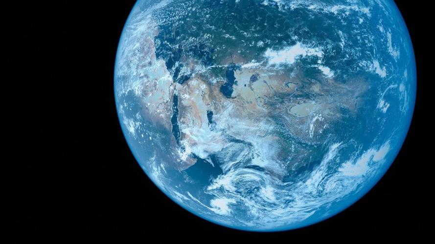 从外太空看蓝色的地球,高清图片-纯色壁纸