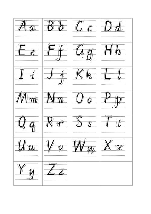 26个英语字母书写格式
