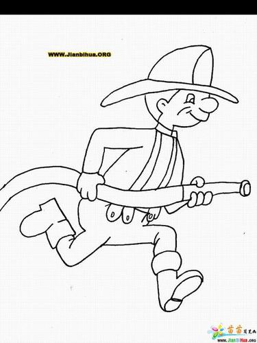 猎人简笔画猎人简笔画图片拿枪的猎人简笔画卡通猎人