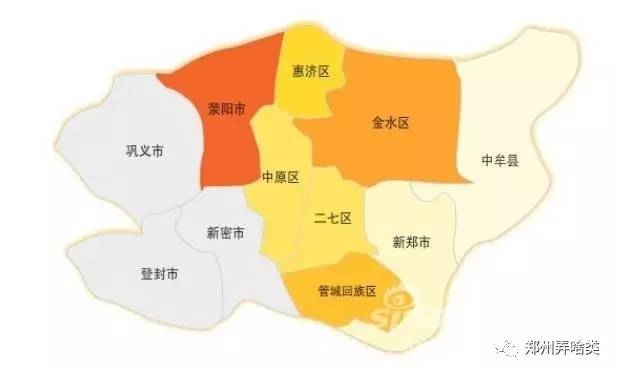 2平方公里平方公里(2013年)郑州市,辖6个市辖区:中原区,二七区,金水区