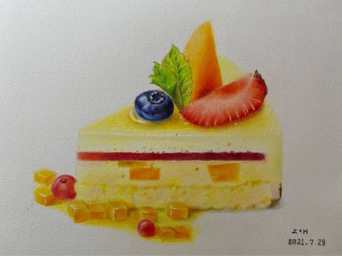 彩铅画蛋糕