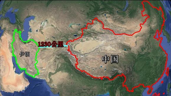 卫星地图看伊朗离中国最近1230公里,可以用管道输送石油给我国?