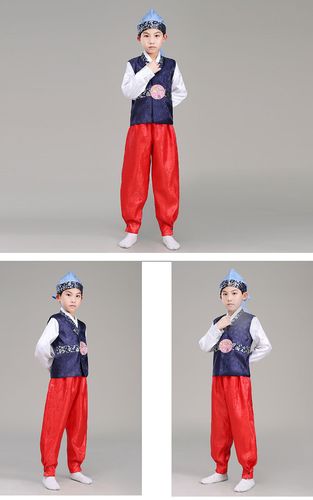 小男孩幼儿童古装韩国传统宝宝韩服朝鲜少数民族表演出舞蹈台服装