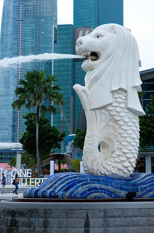 新加坡鱼尾狮公园鱼尾狮图片素材