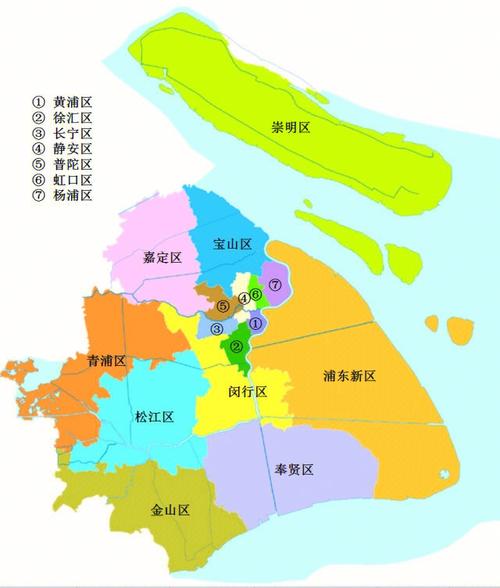 上海中心城区行政区划划分至街道镇