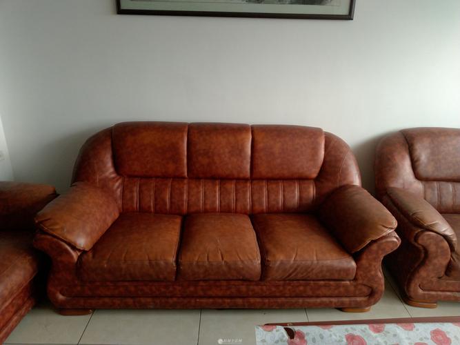 二手皮沙发便宜转让适合租房一族