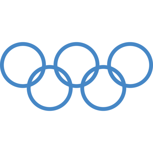 奥运五环 蓝色图标 (png,矢量)