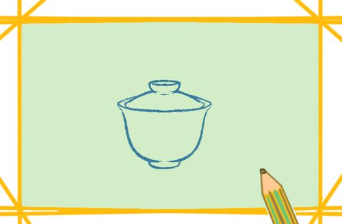 好看的茶具上色简笔画图片教程步骤
