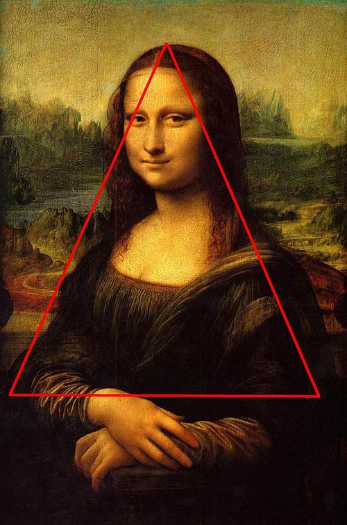 构图在画面中以三个视觉中心定为三角点,或三点成一面的三角几何形