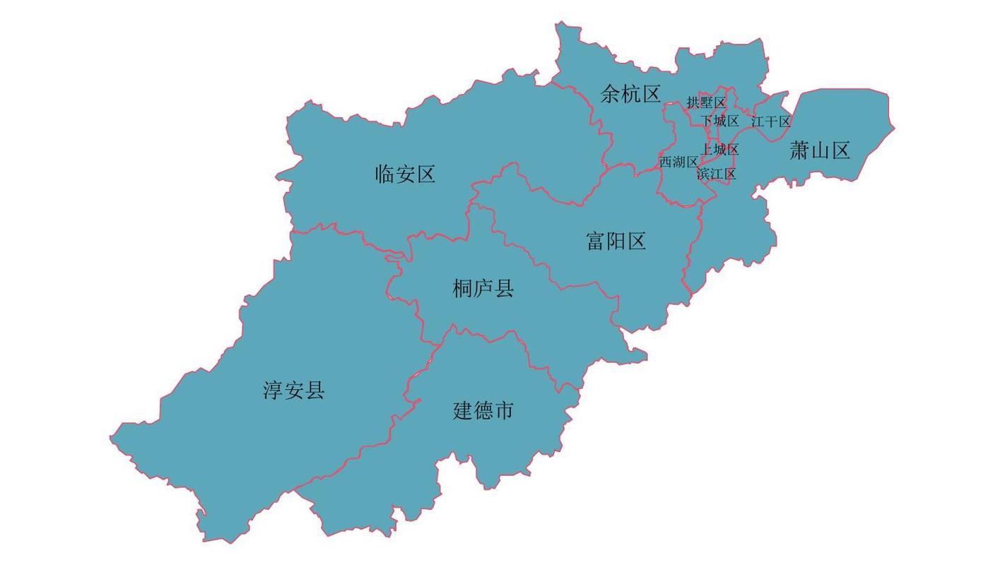 杭州地图高清全图矢量可编辑全市各县区行政区划地图