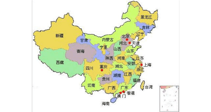 中国各省政区图