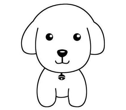 炒鸡简单的各种可爱的小狗简笔画教程~快来看看这是一组小狗的简笔画