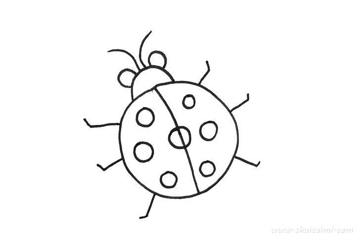 七星瓢虫儿童简笔画的画法步骤图解这是一篇解决七星瓢虫怎么画的文章