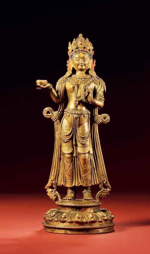 3454西藏16世纪铜合金莲花生明妃
