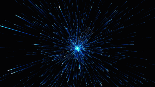 蓝色粒子球散射光线gif图片素材