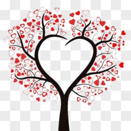 下载pngai创意爱心树pngai一颗爱心树png手绘爱心树pngpsd情人节手绘
