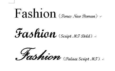 英文字母 单词为 【fashion】 【时尚】 