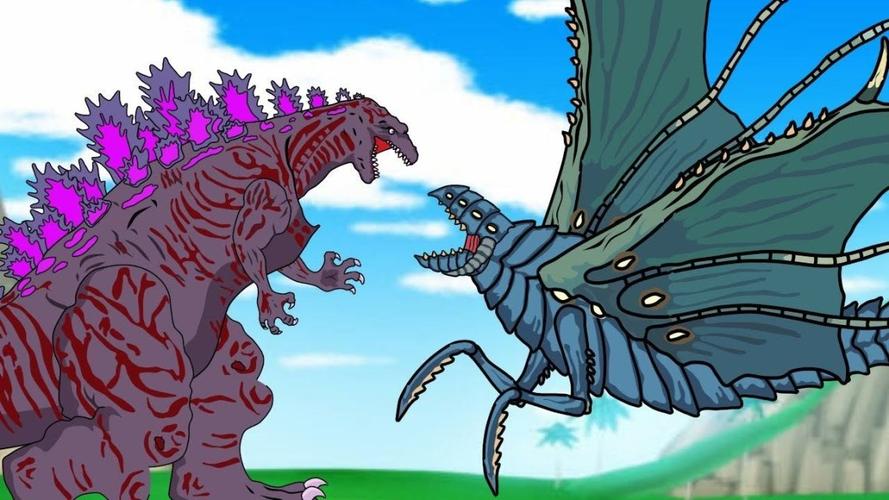 哥斯拉游戏动画:新哥斯拉大战蝴蝶怪物