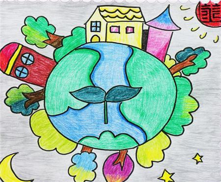 绿色家园儿童画争做环保使者呵护绿色家园关于保护环境的简笔画图片
