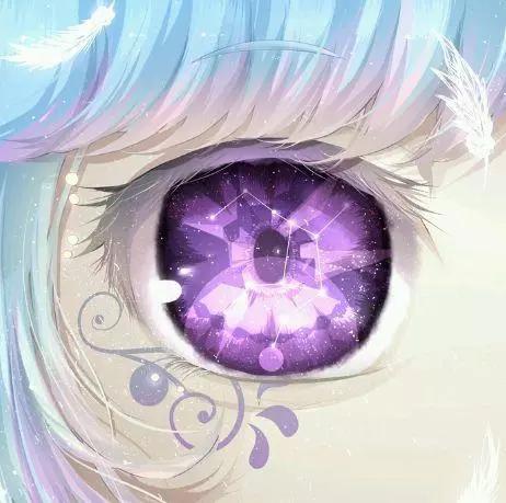 十二星座专属的二次元星空眼,摩羯座梦幻紫,狮子座是恶魔之眼!