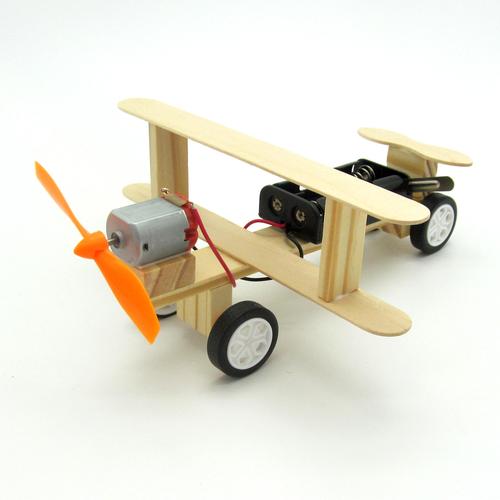 创意电动滑行小飞机 科技小制作小学生发明组装diy材料科技节作品