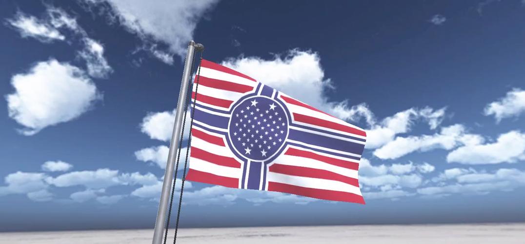 德三化的美国国旗