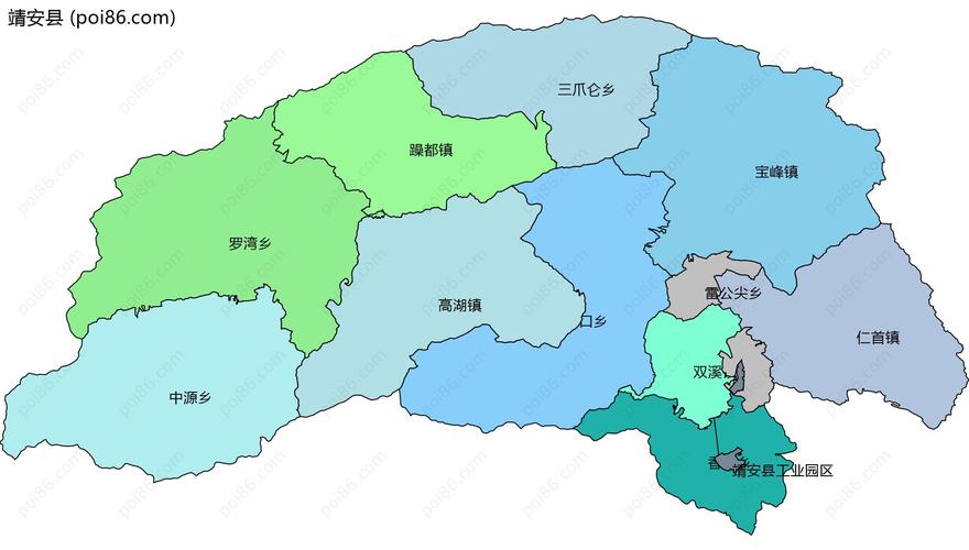 靖安县边界地图