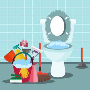 和座椅矢量等距图标洗漱用品冲洗和浴室陶瓷设备或卫生间厕所或厕所与