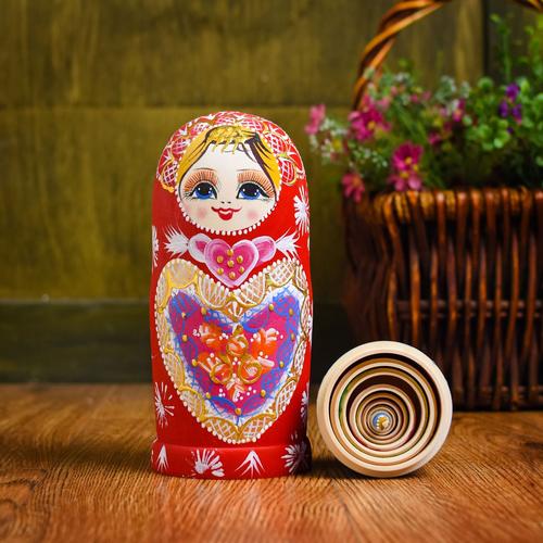 中国风特色俄罗斯套娃10层风干椴木 木质套娃儿童益智玩具摆件