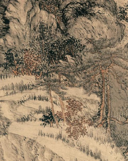 明代沈周41岁时凭借想象而创作的一幅经典之作《庐山高图》