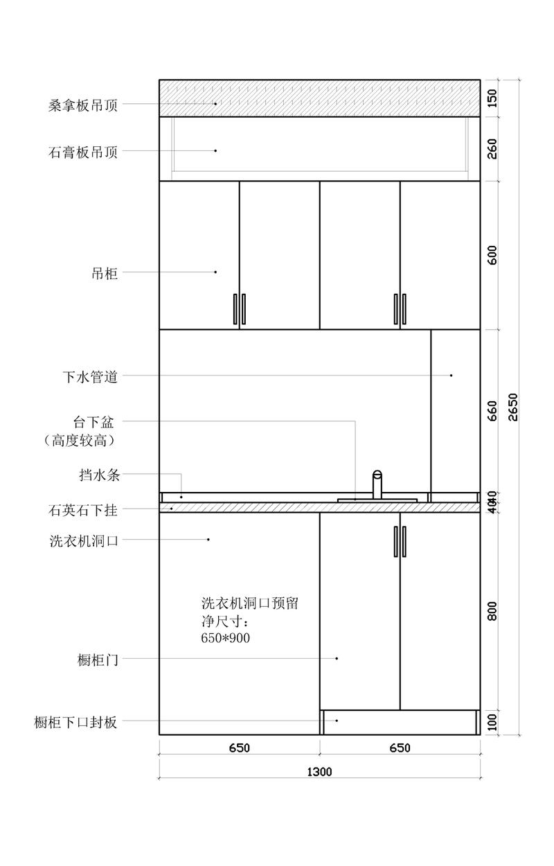 五种阳台柜设计方案和施工图纸