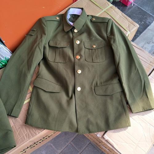 真品士官冬服哔叽斜纹加厚正装绿色军迷套装作训外套