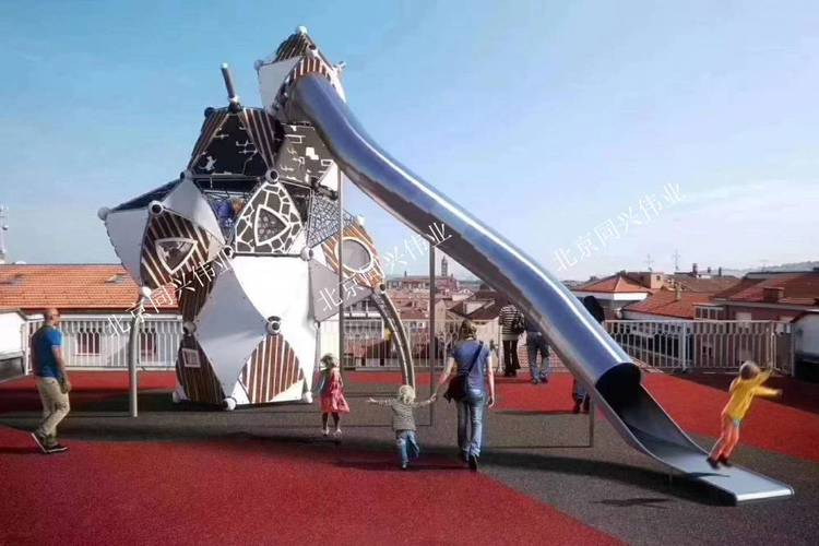 户外景观公园滑滑梯游乐场设备创意不锈钢滑梯小区儿童主题乐园